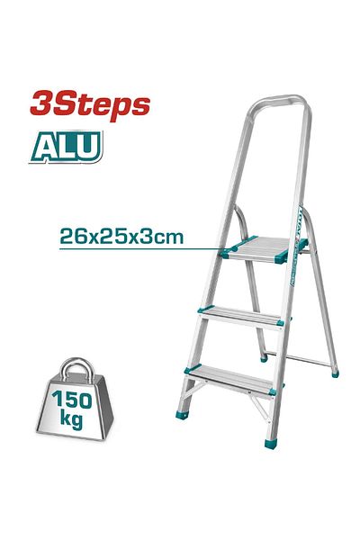 TOTAL 3 Steps Aluminum Step Ladder