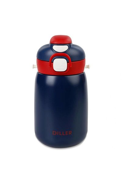 DILLER Vagonli̇fe Diller Stainless Steel With/Without Pipe Use Bottle/Termos 9073 420ml Blue