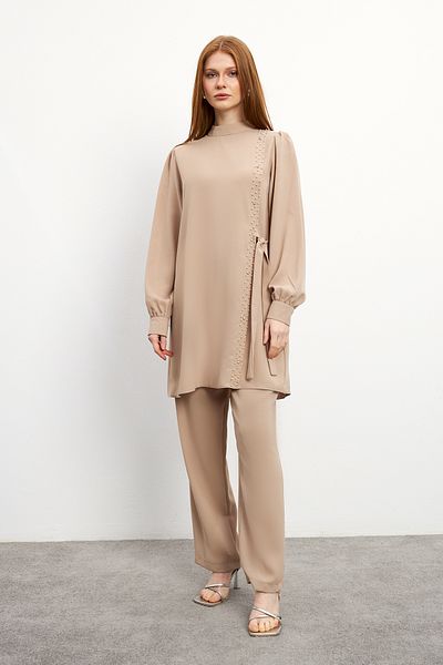 VAVİNOR Σετ Eliza Beige Tunic και Pantalon