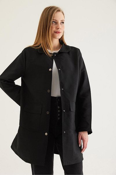 CALİENTE Shirt Collar Snap Cap Black