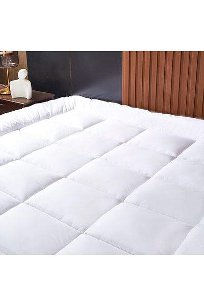 Alhabib bedding Gardenia Hotel Style Mattress Topper, 14cm Thick, White