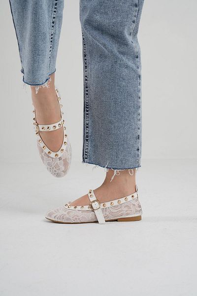 Beyond Women's White Single Band Trock Lace Ballerina Ballet Byndkp878