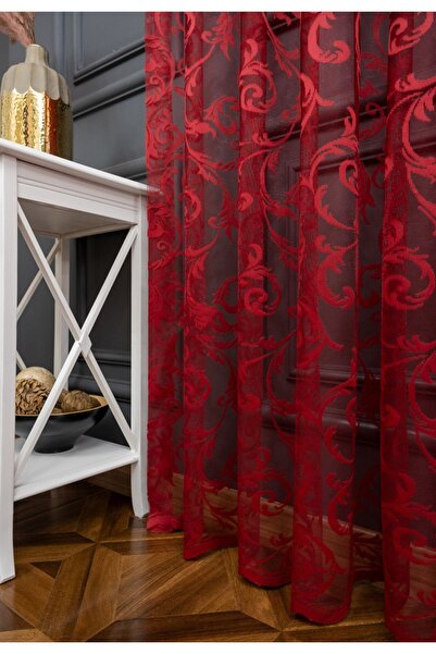 farbateks الكلاسيكية شال نمط بورجوندي اللون نمط تصميم 1e3 طبقة مطوي تول الستار