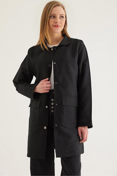 CALİENTE Shirt Collar Snap Cap Black