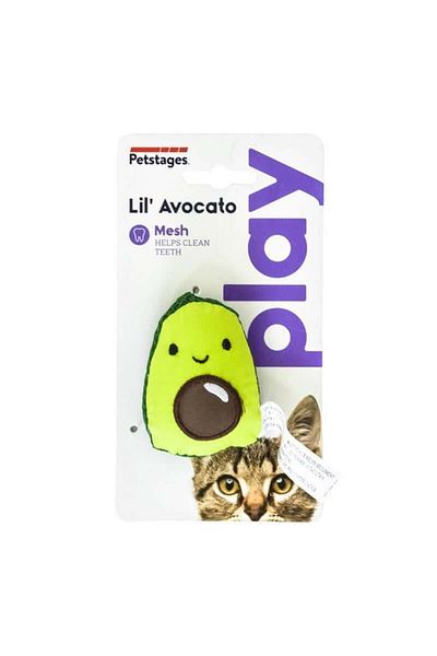 PetStages Lil Avocato Dental Health Cat Chewing Toy