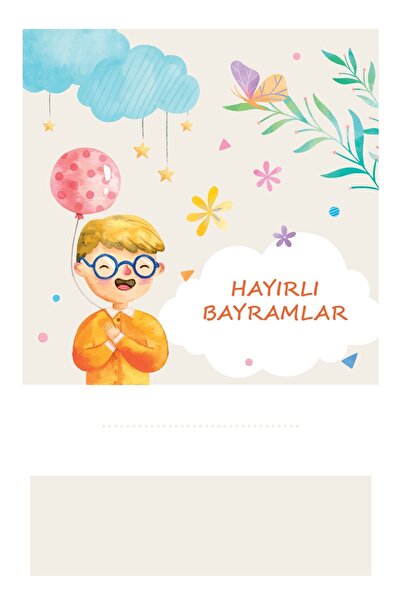 lamel shop 5'li Bayram Kiti ( C Model ) - Harçlık kiti - bayram kartı