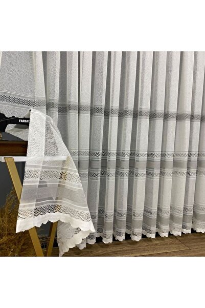 farbateks New Design Paris Gray with Silver Intermediate Tape - 3 Layer Pleated Tulle Curtain