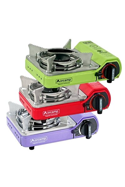 Orcamp Kamp Ve Karavan Ocağı Mini Portatif Gaz Stop Emniyetli Ck-506 Kırmızı