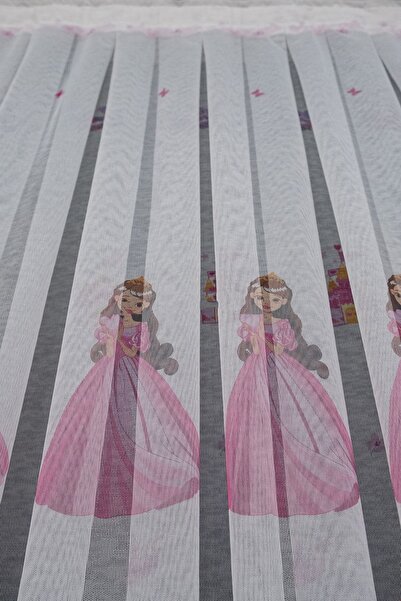 farbateks Colorful Children's Room - Princess Model, 2 Layer Pleated Tulle Curtain