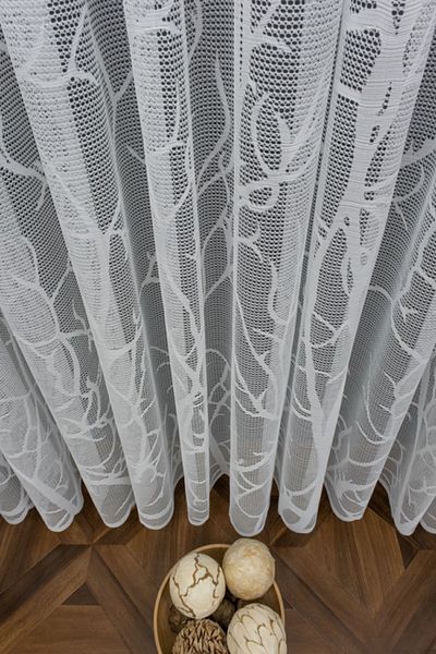farbateks Lower Branch Pattern Model Design Does Not Want Iron Non-Wrinkle 1/3layer Pleated Tulle Curtain