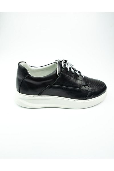 JAMES FRANCO 1861 Black Leather Casual Men's Shoes