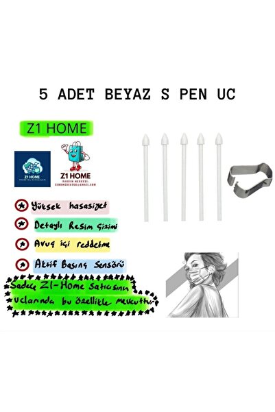 Z1 Home Samsung S Pen Tablet Uyumlu Kalem Ucu Tab S6/s7/s7fe/s7ultra/s8 /s9/s...