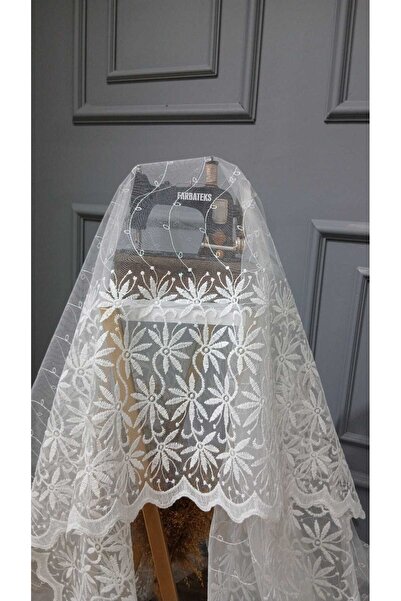 farbateks Brode Embroidery New Eco Series All Pattern Ivy 3 Layers Pleated Tulle Curtain