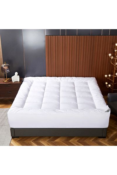 Alhabib bedding Gardenia Hotel Style Mattress Topper, 14cm Thick, White