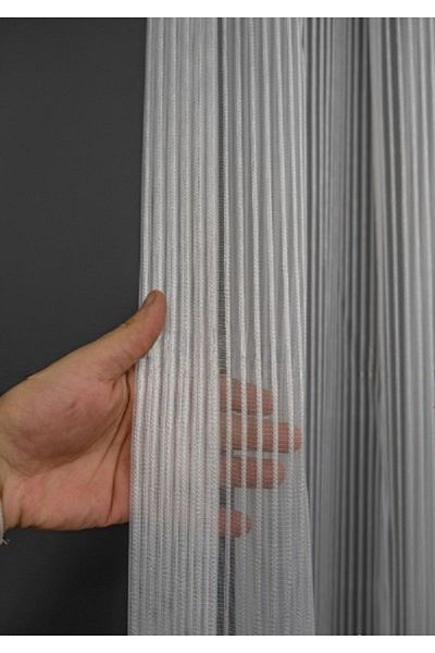 farbateks Thor Striped Thick Twist 3 Layer Pleated Tulle Curtain