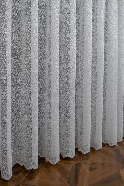 Taç First Montan Planting Ecru Cream Back Pattern 3 Layer Batım Tulle Curtain