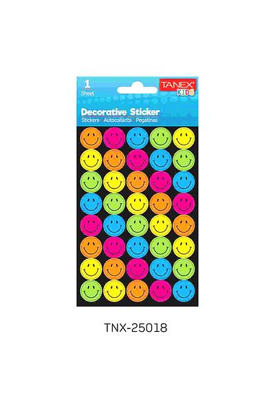 Tanex Етикет за серията „Цветни усмихнати лица“ TNX-25018