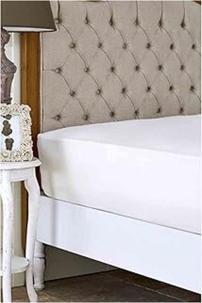 Mu Art Ahşap Karaca Home White 100% Cotton Plain Bed Sheet 160 cm X 240 cm