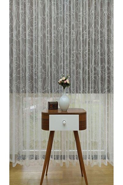 farbateks Κουρτίνα από τούλι με κυρτό σχέδιο Νέα μόδα Κουρτίνα από τούλι 3 στρώσεων με πλισέ.