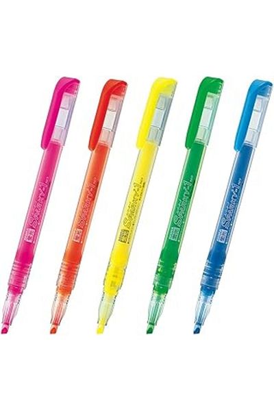 Peak Shine Zebra Sparky-1 - Set of 5 Highlighter Pvc Pens