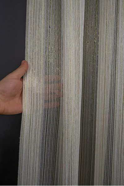 farbateks الذهب الذهب اللون بريق الصلب نمط تصميم تول 1/2 طبقة مطوي تول الستار