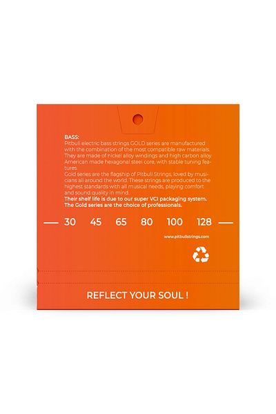 Pitbull Strings Pitbull 30-128 6 String Light Bass Guitar String