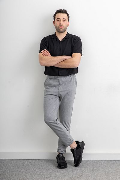 Yüksel Ergül Ανδρικό παντελόνι Jogger με ελαστική μέση και τσέπες με κορδόνια