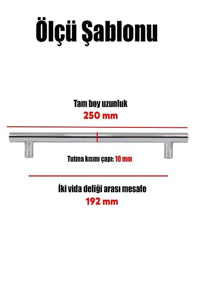 Badem10 Rosemary 192 Mm Inox Metal Club Bucătărie Sertar Uși Butoane