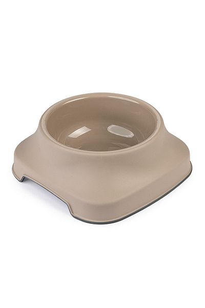 Pribor Cat Dog Food, 2 Lt Silicone Water Bowl and Non-Slip Beige Base