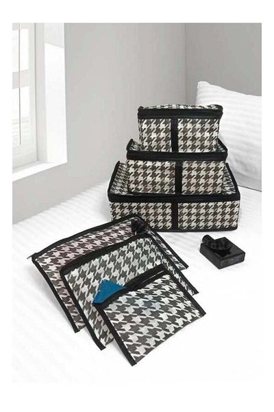 DEMİROĞLU EV TEKSTİL Suitcase Organizer Suitcase Organizer. Goose Foot Pattern.