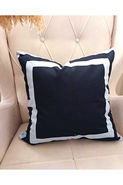 Ardizayn Modern Velvet Fabric - Gray and Black 2-Piece Throw Pillow Cover (43x43 cm) - Double Sided Print