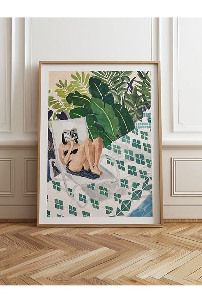 HOMEPACK Единична картина в дървена рамка, единичен плакат, картина TK/996