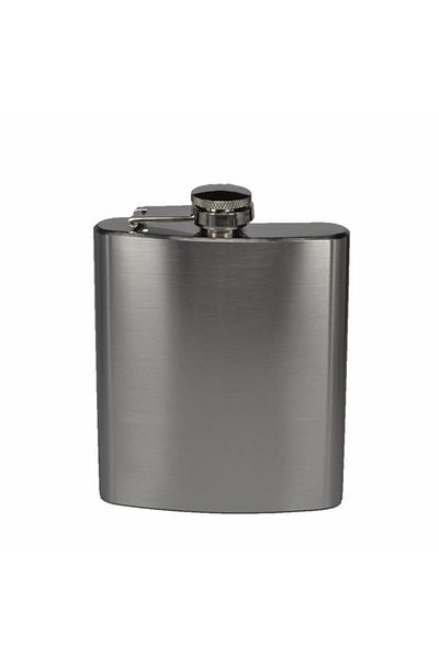 Honest 304 StainlessSteel210mlLiquor Flask - 10x9Steel7FlOz