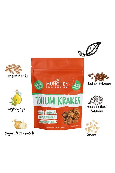 MUNCHEY 100 gr 6 Pieces of Onion and Garlic Cracker Seeds