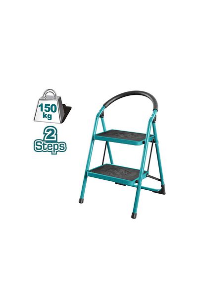 TOTAL 2 Steps Steel Ladder Foldable
