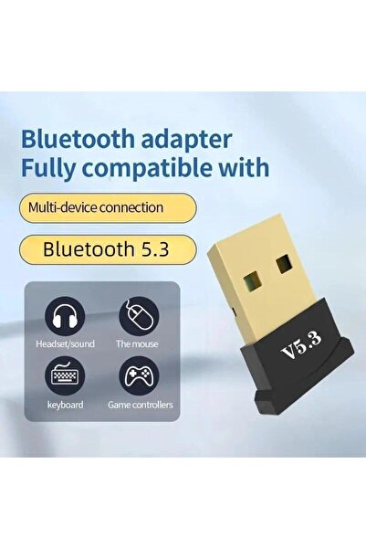 gökkuşağı store Masaüstü Bilgisayar Bluetooth Aparatı 5.3 Dönüştürücü Mini Bluetooth Adaptör Dongle 5.3 Yeni