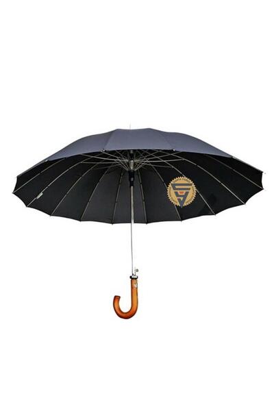 snotline APRİL Lüx 16 Telli Protokol Vale Baston Şemsiye Siyah 41G 105 Cm Cap