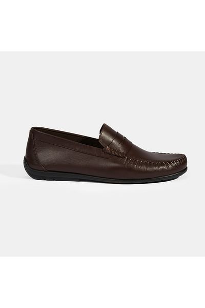 Desa Ανδρικό δερμάτινο slip-on loafer Jovian Brown