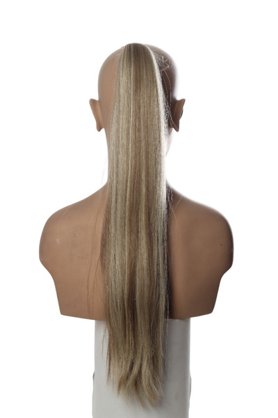 AYTUĞ PERUK Sentetik At Kuyruğu - FMW001-3 - Koyu Kumral Röfleli Platin