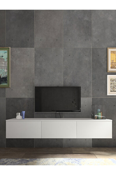 YETİ MOBİLYA Panti 180 Tv Sehpası Tv Ünitesi Çok Amaçlı Dolap Beyaz