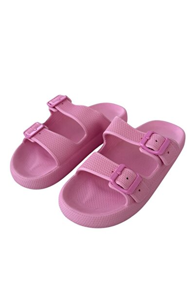 Liger Унісекс медичні легкі тапочки з двома ремінцями, рожеві