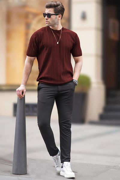 Madmext Ανδρικό Claret Red T-Shirt 5684