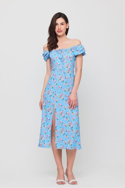 Ceylen Rochie midi cu fantă cu imprimeu floral