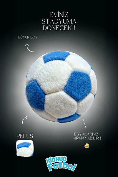 KidHug Ev İçin Peluş Futbol Topu Büyük Boy Eşyalarınız Kırılmayabilir -_-