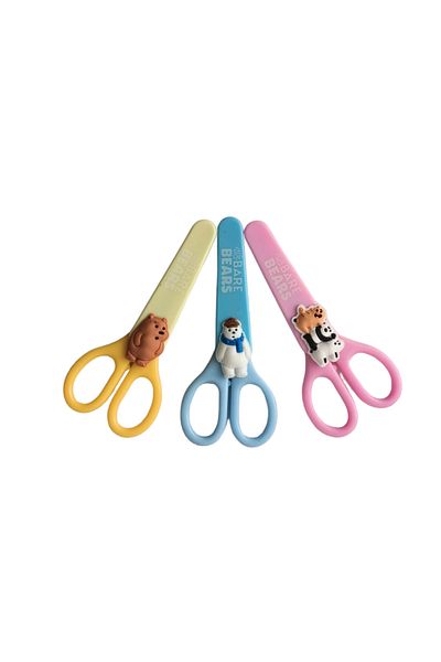 joyland Set of 3 Figured Paper Scissors - Children's Scissors - Teddy Bear Figured