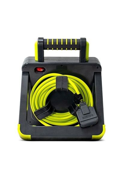 Masterplug PRO-XT 4 Socket Extension Reel, 2 USB Charging Ports, 5 Meters Cable, LED Light