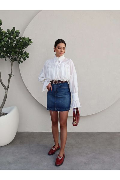 ESRAHELVACI Fusta mini Jean