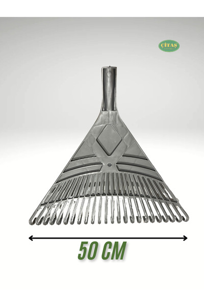 ÇİTAŞ PLASTİK YAPRAK-ÇİM TIRMIK GRİ 24 DİŞ 50CM