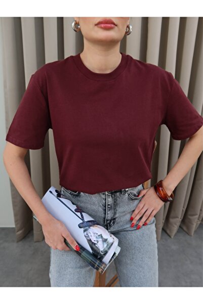 ESRAHELVACI T-Shirt με λαιμόκοψη Lycra