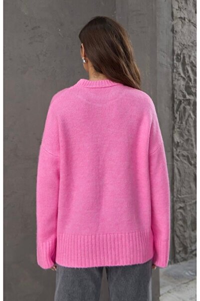 Jose Clothing Kadın Bisiklet Yaka Yün Oversize Kesim Triko Kazak